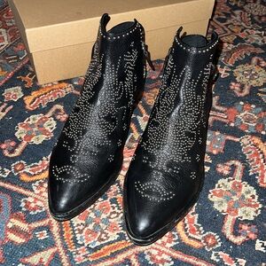 Mercer Edit Western Studded Ankle Boots